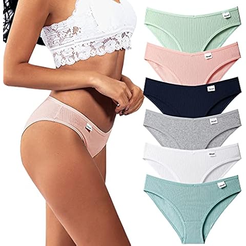 Aivtalk Seamless Underwear for Women Cotton Knickers Mid Rise Bikini Briefs Basic Hipster Panties Multipack 6 XXL Cover