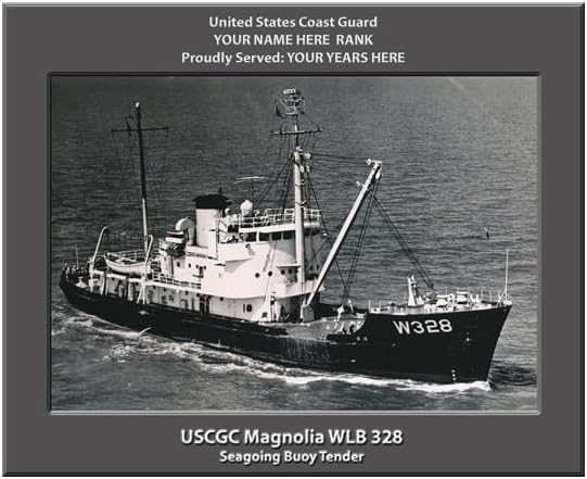 USCGC Magnolia WLB 328 Personalized Canvas Print, Coast Guard Photo, 11x14 Inch, Personalized Name and Rank, Made in USA