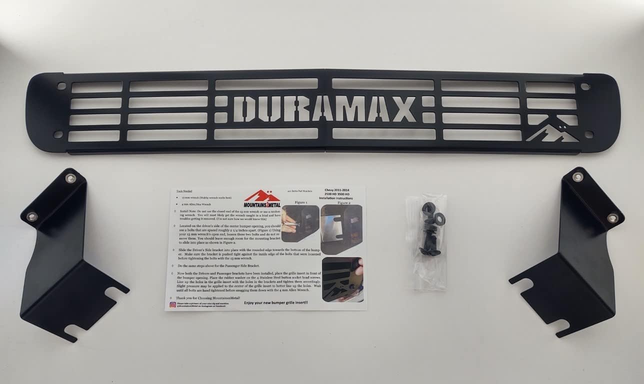 Mountains2Metal Duramax Bumper Grille Insert Compatible