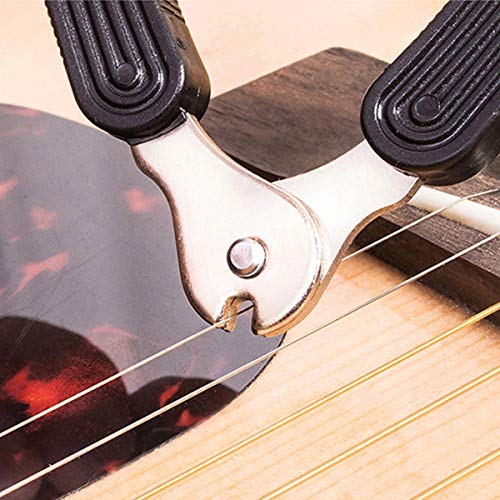 ZLYY 2PCS Guitar Clipper Pliers Rewinder Multifunctional String Picking Three-in-one Guitar Accessories String Changer Tool Set(Black, Gray) - Thumbnail 2