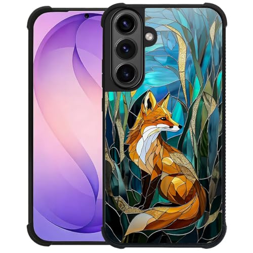Coque Samsung S26 CARLOCA en polycarbonate rigide et motif renard bleu