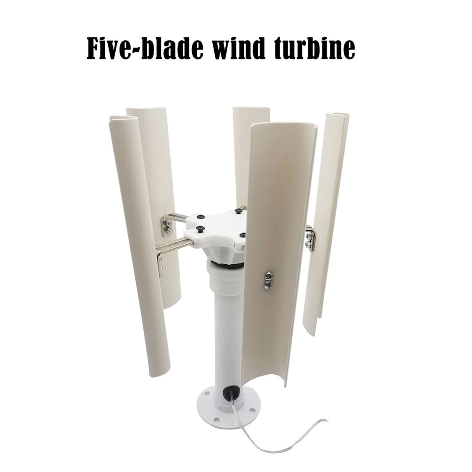 Generador de viento Vertical cinco aspas, modelo trifásico imán permanente, generador sin escobillas, molino baja velocidad, portátil for exteriores