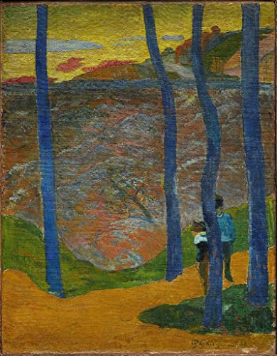 Cuadro de lienzo de Paul Gauguin arte fino Los árboles para colgar en casa