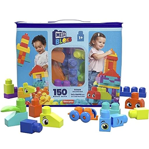 MEGA Bloks Bolsa más grande 150 bloques de construcción de colores, juguete +1 año (Mattel HHM96) | Ya disponible en tu tienda friki favorita! En mundofriki.es!