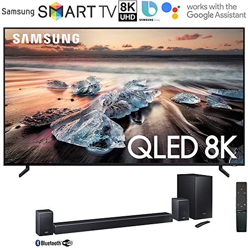 Samsung QN82Q900RB 82-inch Q900 QLED Smart 8K UHD TV (2019 Model) Bundle 510W 7.1.4-Channel Soundbar System with Wireless Subwoofer with Instant $600 Saving
