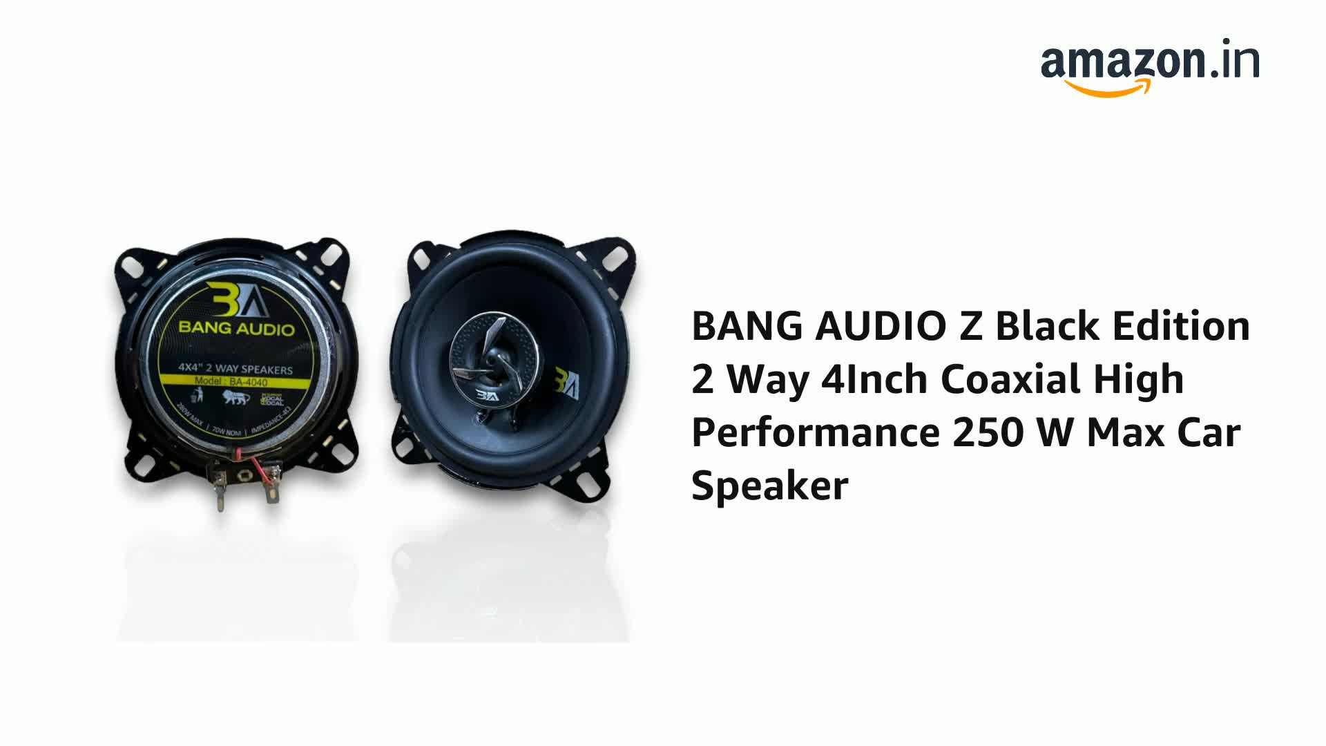 BANG AUDIO Z Black Edition 2 Way 4Inch Coaxial High Performance