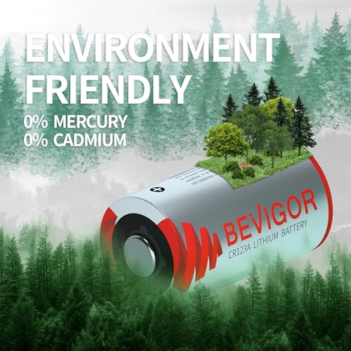 BEVIGOR CR123A Lithium Batterie 6 Stück, 1500mAh 3V Li-Ion, Nicht wiederaufladbarer Hochleistungs-Li-Ion-Batterie für Haussicherheit und… – Ansicht 4
