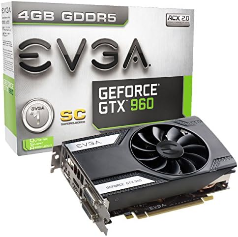 EVGA GeForce GTX 960 04G-P4-1962-KR 4GB SC GAMING, 6.8 Inch