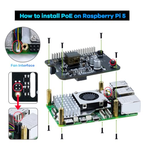 Plus de blocs secteurs encombrants grâce au POE HAT Raspberry Pi 5 4B 3B+ LAFVIN - 3