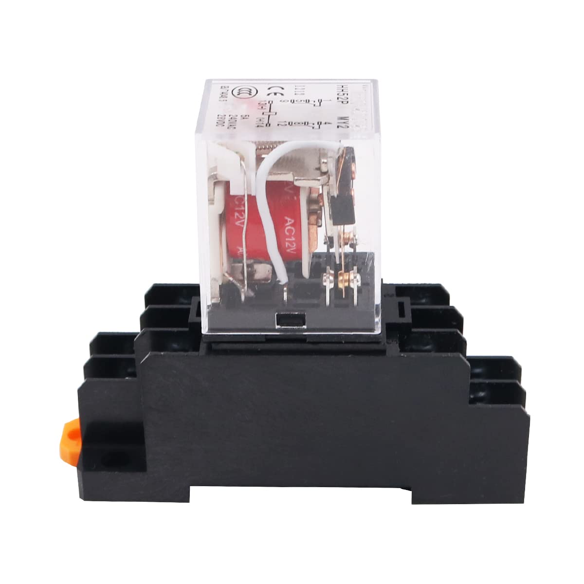 WANGCL 2PCS Mini AC 12V Relè Interruttore Elettromagnetico 8Pin DPDT Relè 2NO+2NC con Indicatore LED