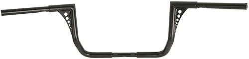 Miniatura 6 de TCT-MOTORPARTS Manillar negro de 1 14" Rise 14" Ape Hanger para Harley Dressers Baggers Touring Electra Glide, Street Glide, Ultra Limited y modelos