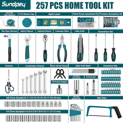 Sundpey 257-Piece Home Tool Kit