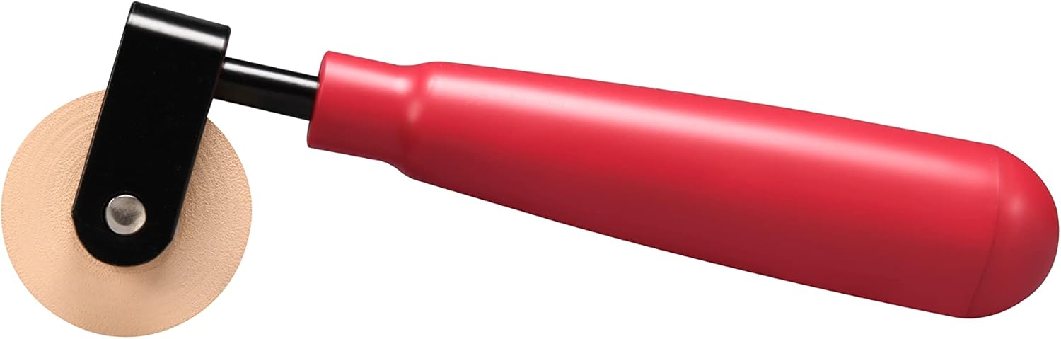 Speedball Deluxe Hard Rubber Brayer - 80 Durometer Roller With Heavy Duty Steel Frame - 4 Inches