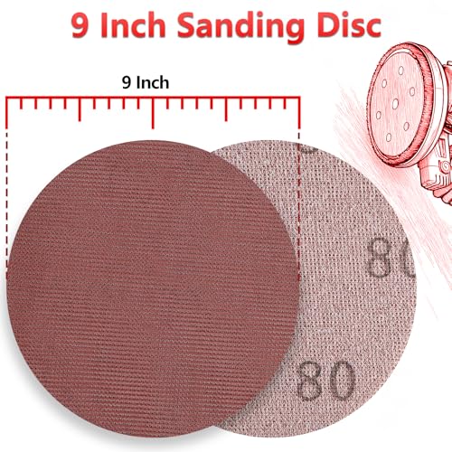 Image of 25 Pcs 9 Inch Mesh Sanding Disc for Drywall Sander 80 Grit