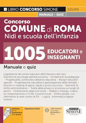 Concorso Comune Di Roma Nidi E Scuola Dell'infanzia - 1005 Educatori E Insegnanti - Manuale Per La Preparazione