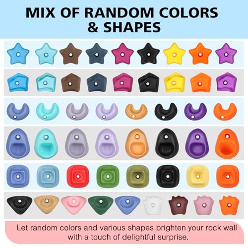Image of 30Pcs Random Rock Climbing Holds, Blind Box, Rock Wall Grips for Kids Adult