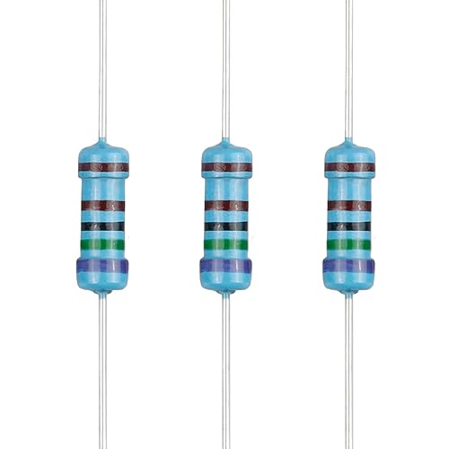 Miniatura 10 de 100 resistencias 12 W (0.5 Watt) 1% tolerancia de película metálica, múltiples valores de resistencia opcional