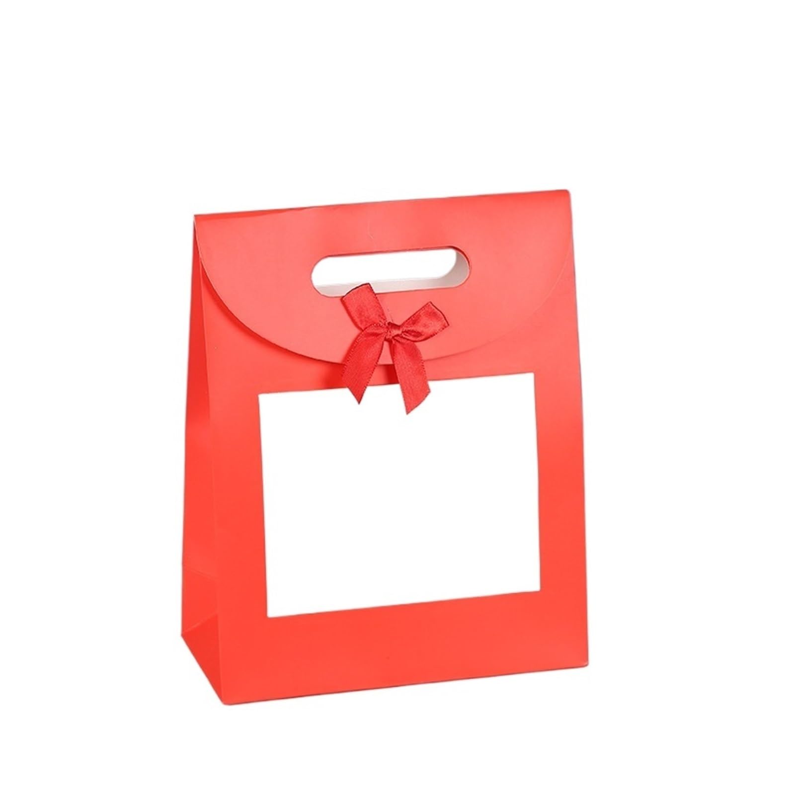 Porta Torta Scatola di Carta da 12 Pezzi con Finestra ribaltata con Fiocco, Confezione for Torta, Caramelle, Custodia da Forno, bomboniera for Festa di Compleanno(Red,26x19x9cm)