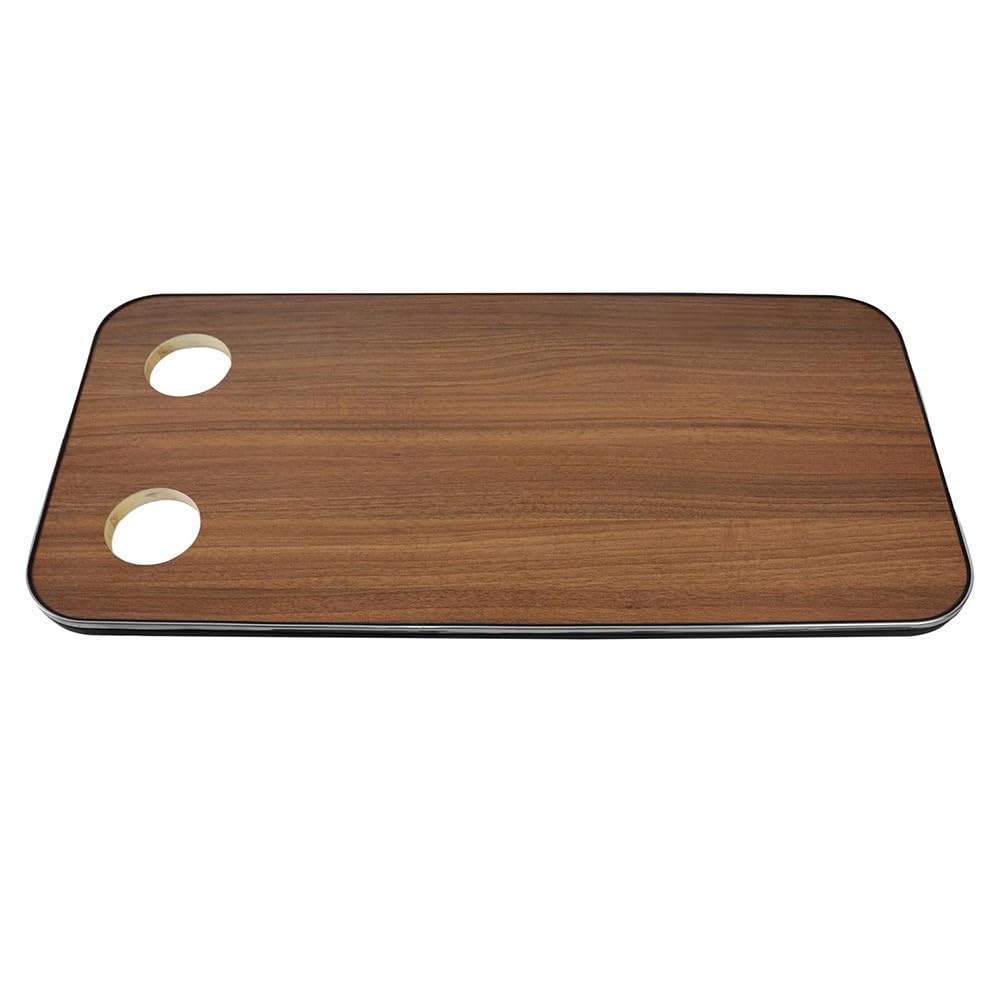 Tavolo in legno massello per camper, 800 x 400 mm, con 2 portabicchieri in acciaio inox, per camper, barca, yacht, ufficio, L-128
