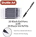 Shuttle Art Black Gel Pens, 48 Pack(20 Pens with 28 Refills) Retractable Medium Point Rollerball Gel Ink Pens Smooth Writing with Comfortable Grip for Office School Home Work