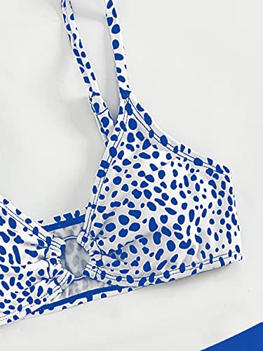 Image of SOLY HUX Girl's Floral Print Bikini Bathing Suits 2 Piece Swimsuits Blue Printed 14Y