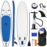 Suave y estable: nuestra tabla de surf de remo inflable es perfecta para principiantes y tiene una tabla superior suave antideslizante para amortiguar tu caída en caso de resbalones o accidentes. No hace daño para estar preparado