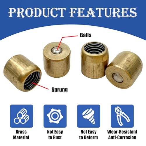 Image of 8x8mm Brass Push Button Grease Oil Cup,Brass Push Button Flange Grease Oil Cup,Ball Oiler for Ball Oiler Nipple Hit Miss Engine Motor Lathe Mill(20Pcs)