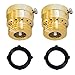 Xiny Tool 2 Pack Faucet Vacuum Breaker, 3/4 Inch Solid Brass Hose Bib Backflow Preventer for Garden Spigot RV