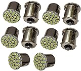 bombillas h7 para camiones Luz blanco AERZETIX: 10 x Bombillas 24V P21W R10W R5W 22LED SMD blanco para camion semirremolque puerta de garaje portal