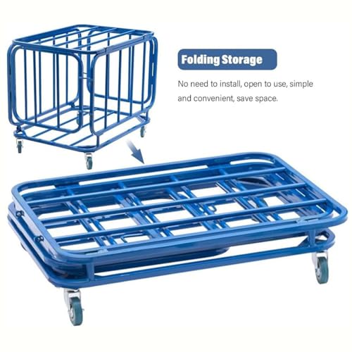 Heavy Du Metal Baetball Sto Rack Rolling Cart per nizing palle sportive (calcio, pallavolo, tennis) FoldabCa per scuole e asili (80 x 60 x 70 cm)
