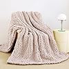 Admitrack Chunky Knit Blanket Throw, 100% Hand Knit Chenille Throw Blanket for Sofa & Home Decor, Soft and Cozy Knitted Throw Blankets (Pink,51"x63") #3