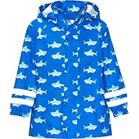 Playshoes Unisex Kid's Regenmantel rain Jacket, Shark Allover, 128