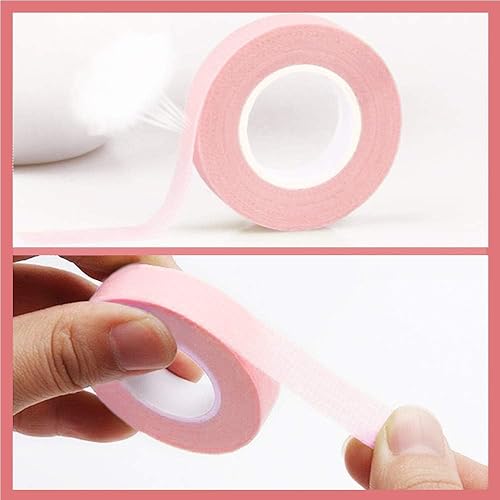 Miniatura 5 de EBANKU 5 rollos de cinta de extensiones de pestañas, cinta de ojos para extensiones de pestañas, cinta de tela de microporos transpirable para
