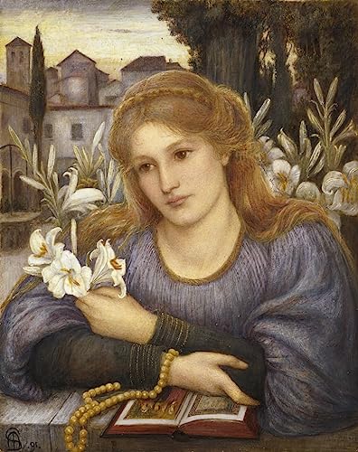 Affiche Lys du cloître Marie Spartali Stillman grand poster toile déco bureau 60x90cm