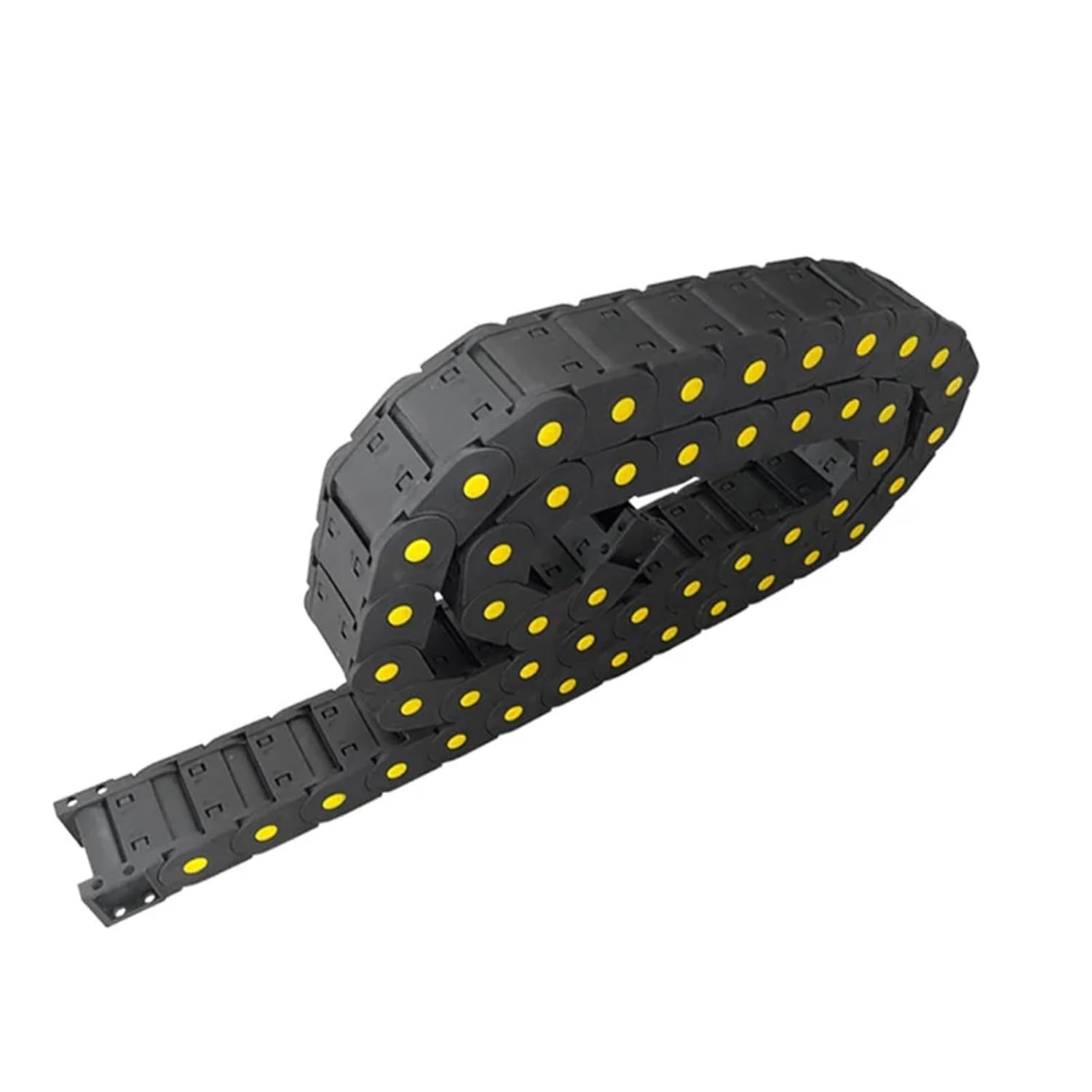 Drag Chain Cable Large Cable Drag Chain 45 X 60mm 75mm 100mm 125mm 150mm 200mm L1000mm Nylon Cable Drag Chain Wire Carrier with End Connectors(75mm,45X60MM_Enclosed Type Open)