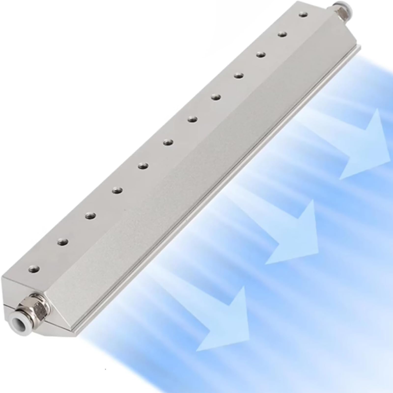 Soffiatore industriale a lama d'aria per rimozione di polvere e acqua, lama di soffiaggio in alluminio con interfaccia filettata da 1/4", uso con compressore per linee di raffreddamento e produzione