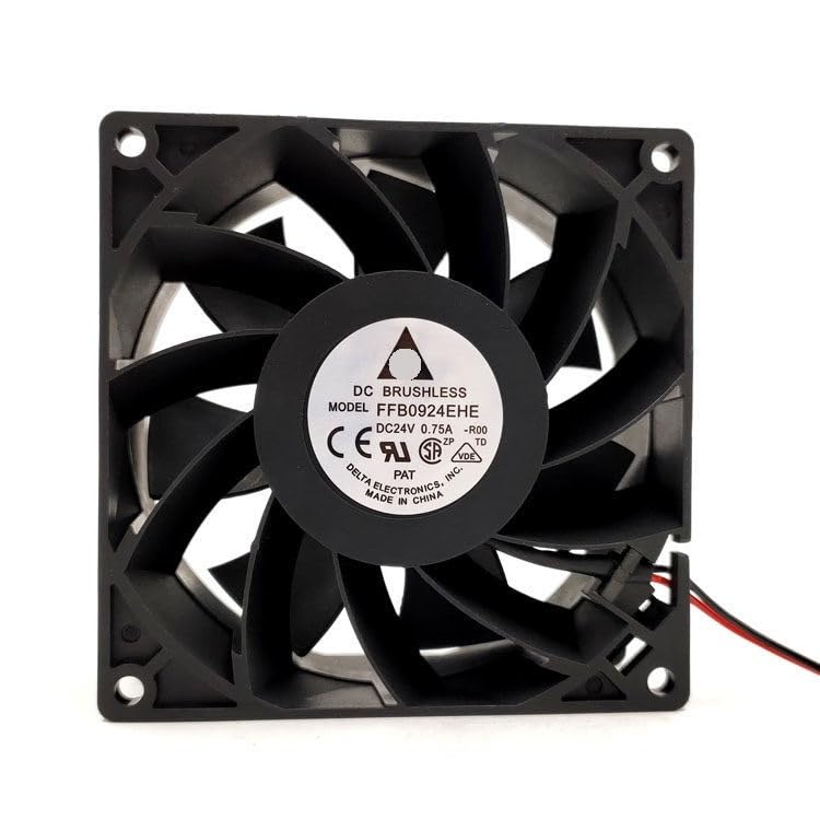 FFB0924EHE 24V DC 0.75A 9038 (92x92x38mm) Ball Bearing Fan for Inverters, High Airflow 110CFM, 4800RPM