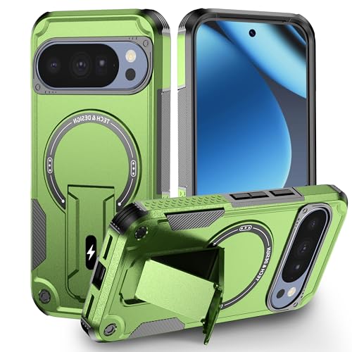 Coque Pixel 9 verte MagSafe pour recharger son téléphone en voiture facilement