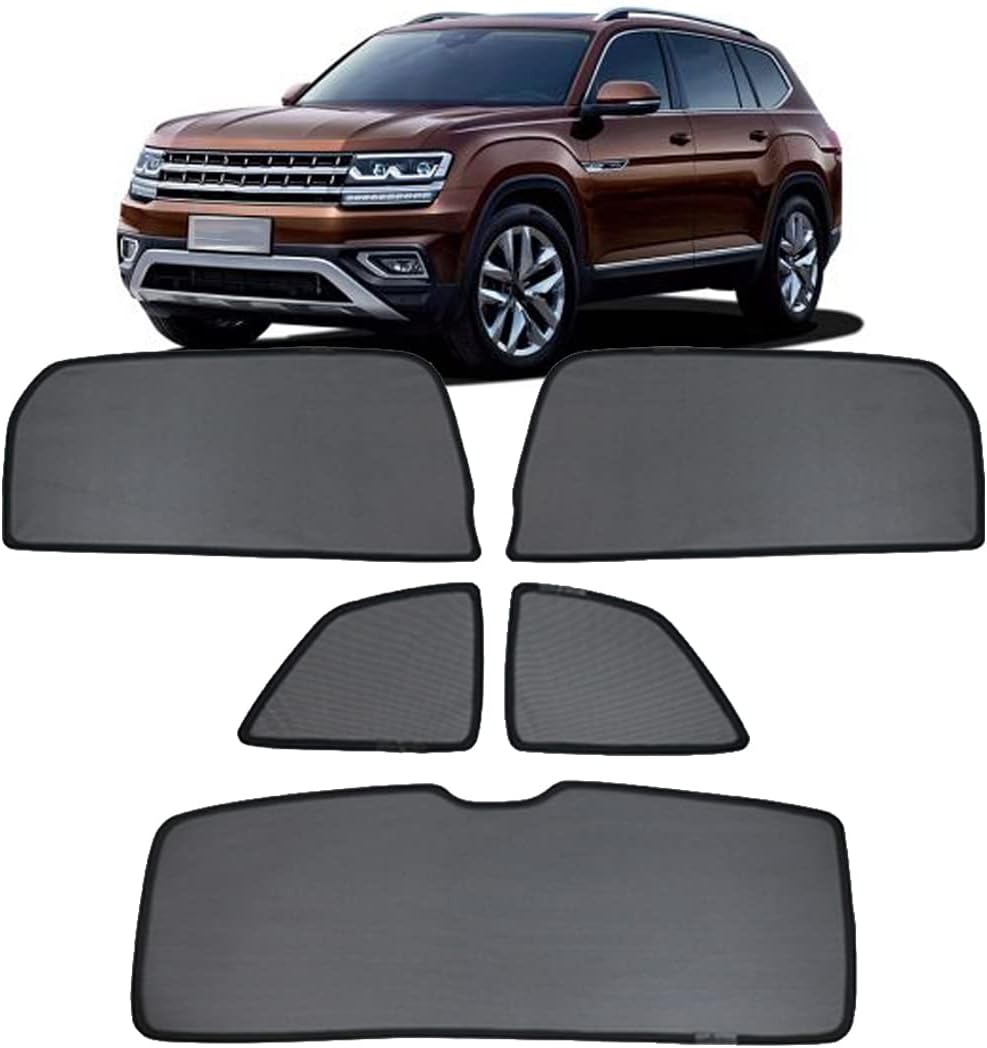 Car Window Shade for Kids Side Window Sun Shade for Atlas 2017-2022 Magnetic Curtain Sun UV Protection Covers for Baby Sleeping Auto Accessories,Rear+Triangular+Back-windscreen-5PCS