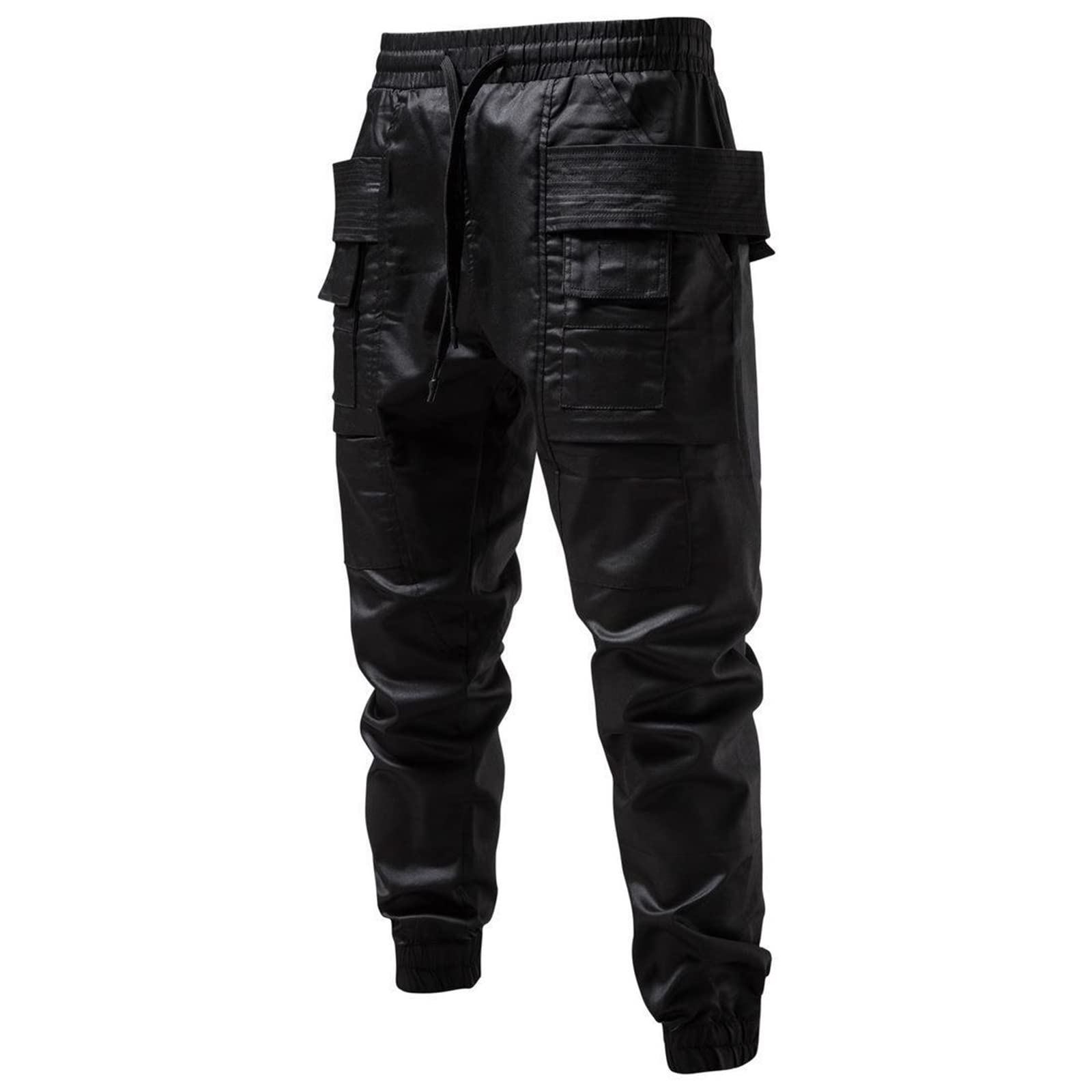 Herren Cargo Hose Schwarz Techwear Jogger Herren Hip Hop Gothic Hose Baggy Streetwear Punk Hose