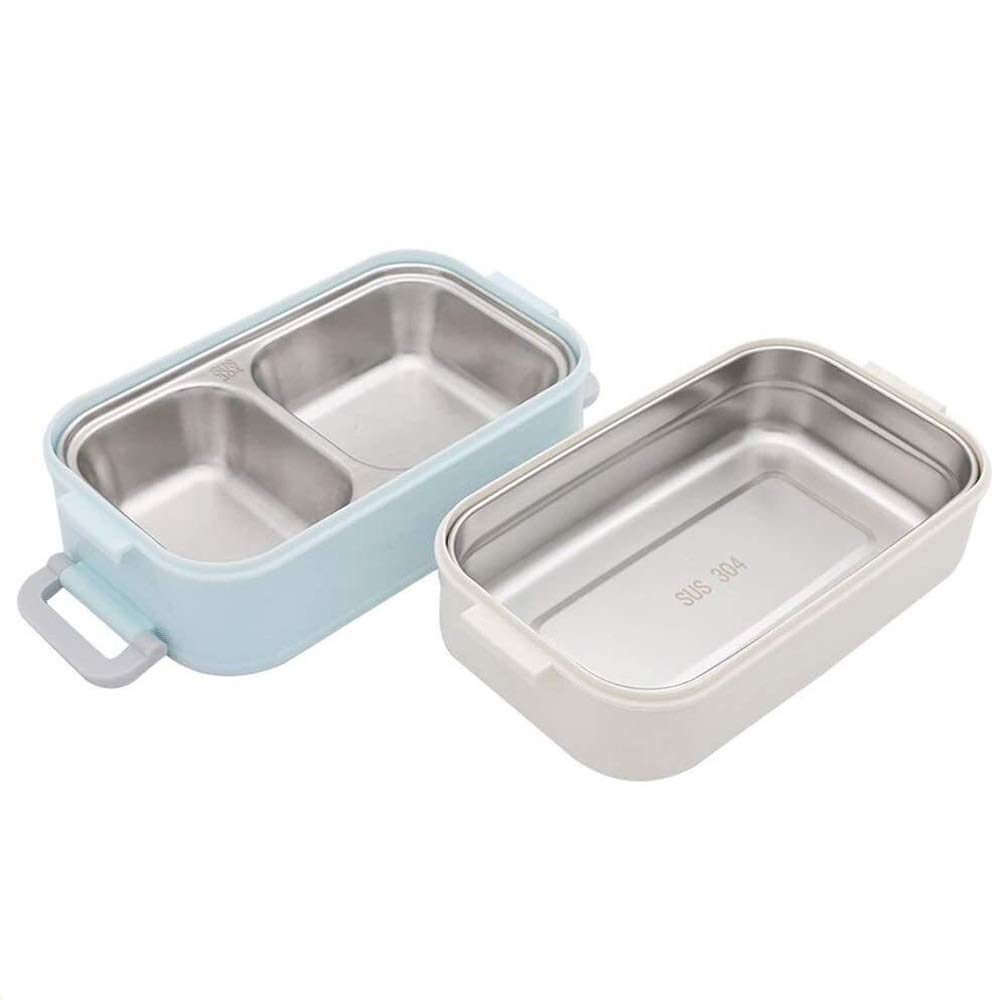 boîte à repas, Boîtes à bento Boîte déjeuner Bento(Blue,Double layer)