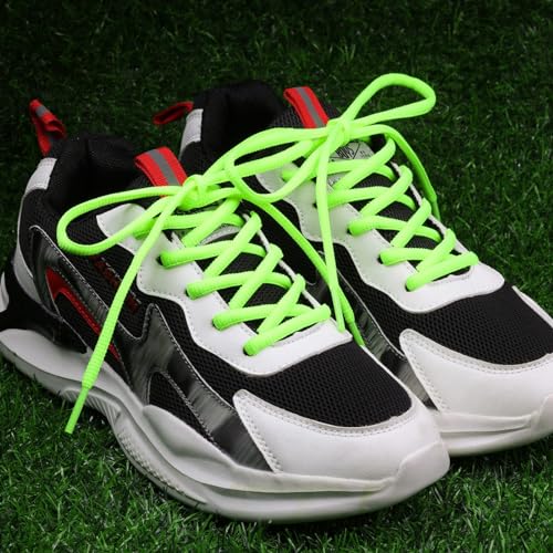 Image of 2 Pairs Oval Athletic Shoelaces 33 Colors 1 /4 inch Half Round Shoe Laces for Sneakers