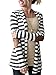 Myobe Women's Shawl Collar Thick Striped Open Front Cardigan