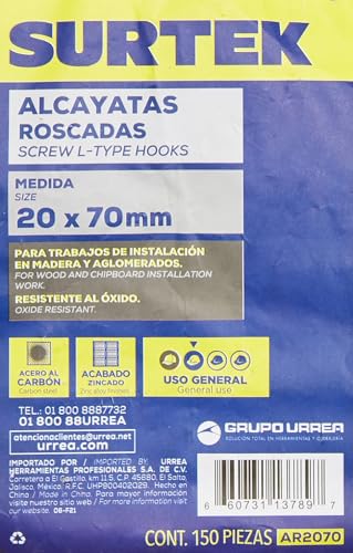 Alcayatas roscadas 2 Imagen adicional