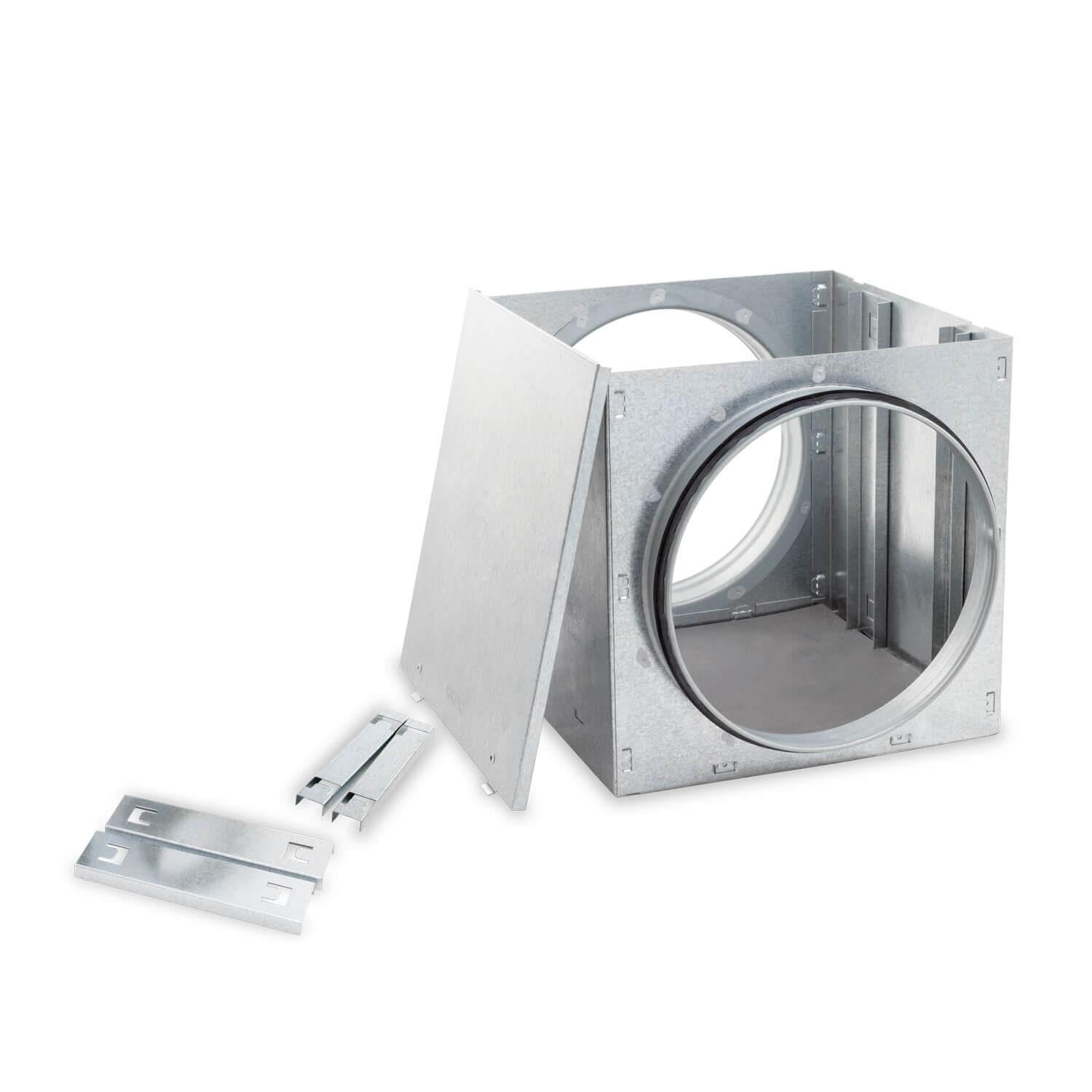 Caja Portafiltros de Acero Galvanizado para Filtros de Panel - ø200mm - 240x245 mm / F7 + F9 + Carbón activo
