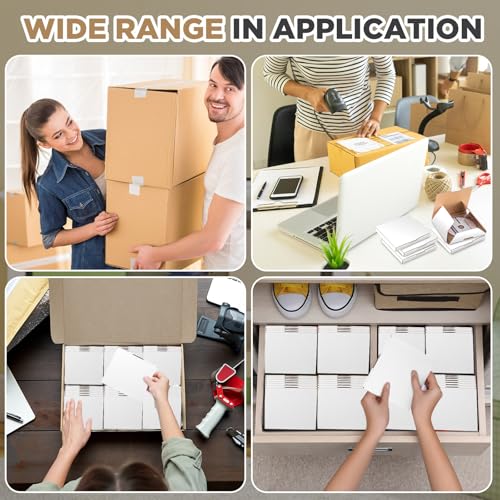Image of Fuyoooo 5 5 /8 inchl x 5 inchw x 7 /16 inchh Cd Mailer Box Cd Shipping Boxes Corrugated Mailing Bags for Moving, Shipping, Storage, or Small Business Packaging(White,100 Pcs)