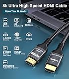 Certified 10K 8K HDMI 2.1 Cable 4M, 48Gbps Ultra High Speed HDMI Cable Ethernet CEC 4K 240Hz 200Hz 165Hz 144Hz 120Hz 10K 8K 60Hz ARC eARC Netflix HDCP2.3 HDR10+ PC Laptop RTX5090 TV Monitor Projector - Image 7
