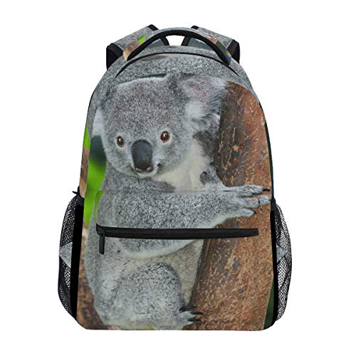 WowPrint Sac à dos mignon en forme de koala - Sac à dos d'école, de randonnée, de voyage, de style décontracté Cover