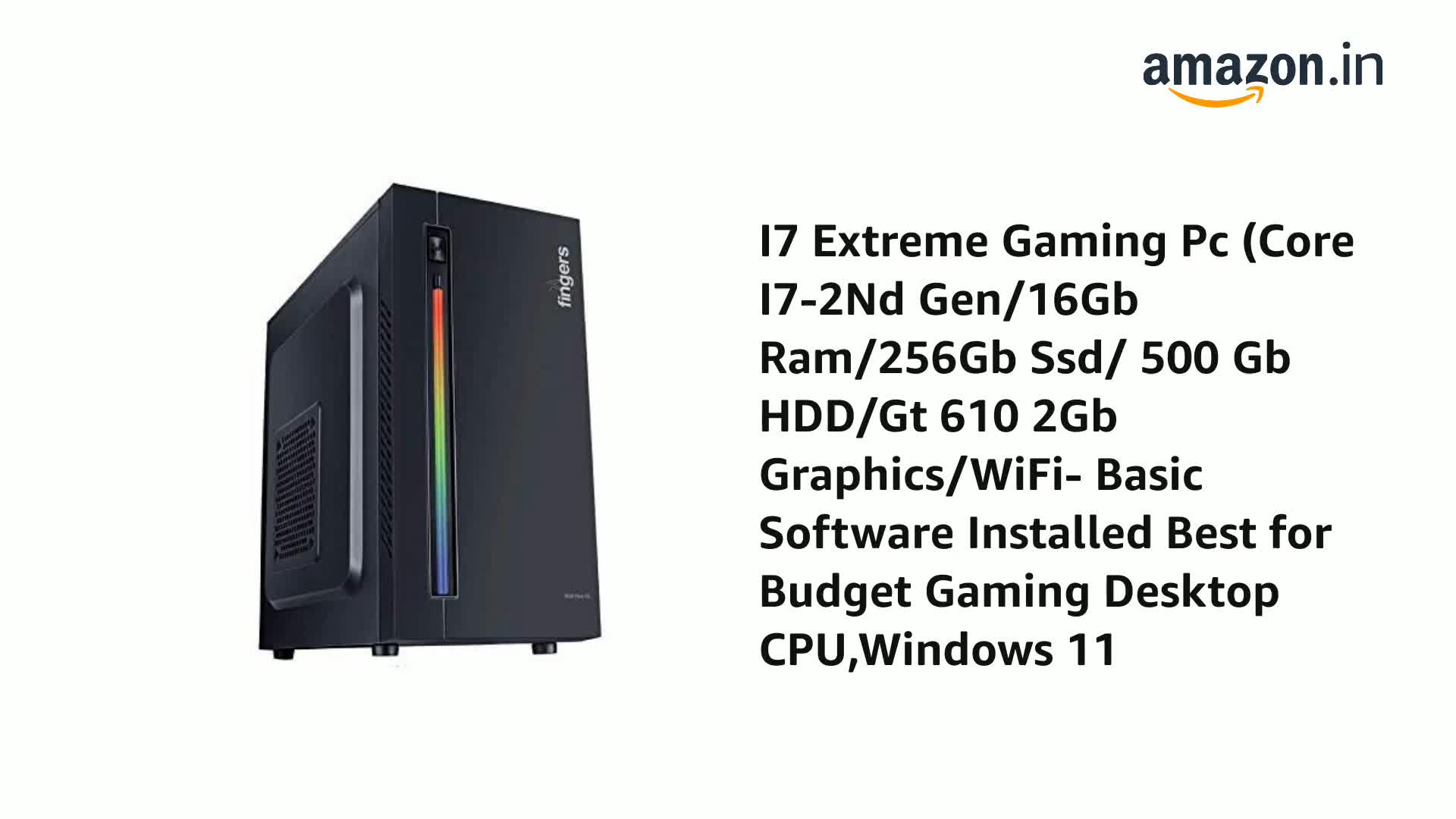 I7 Extreme Gaming Pc (Core I7-2Nd Gen/16Gb Ram/256Gb Ssd