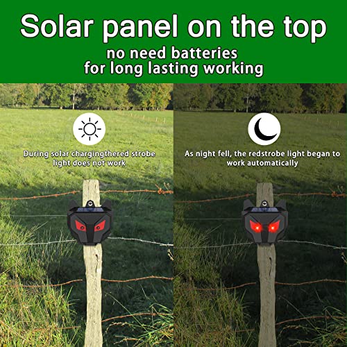 Stingmon A10-1P-02 4 Pack Solar Nocturnal Animal Repeller Outdoor, Predator Deterrent With Red Lights, Waterproof Wild Animals Dog Repellent For Chicken Coop, Cat, Skunk, Wolf, Deer, Coyote, Fox, Raccoon thumb #2